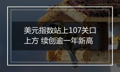 美元指数站上107关口上方 续创逾一年新高