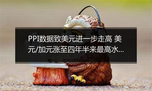 PPI数据致美元进一步走高 美元/加元涨至四年半来最高水平