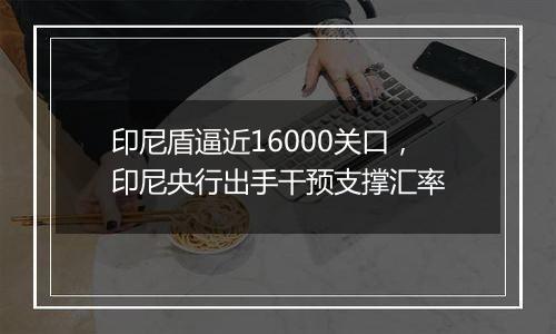 印尼盾逼近16000关口，印尼央行出手干预支撑汇率