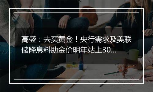 高盛：去买黄金！央行需求及美联储降息料助金价明年站上3000美元