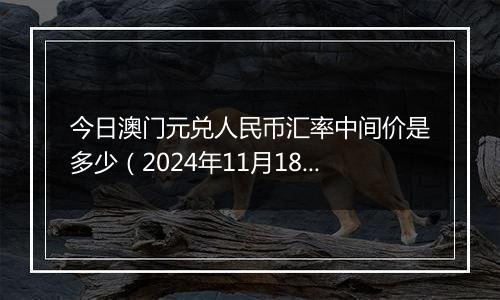 今日澳门元兑人民币汇率中间价是多少（2024年11月18日）