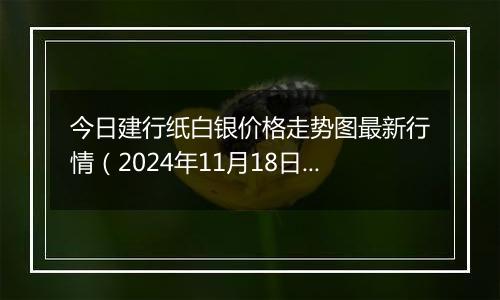 今日建行纸白银价格走势图最新行情（2024年11月18日）