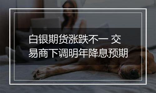 白银期货涨跌不一 交易商下调明年降息预期