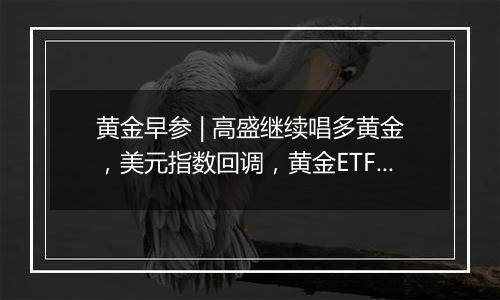 黄金早参 | 高盛继续唱多黄金，美元指数回调，黄金ETF（518850）止跌反弹