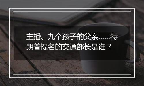 主播、九个孩子的父亲……特朗普提名的交通部长是谁？