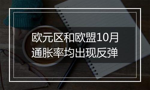 欧元区和欧盟10月通胀率均出现反弹