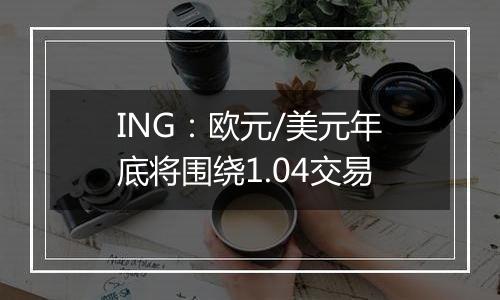 ING：欧元/美元年底将围绕1.04交易