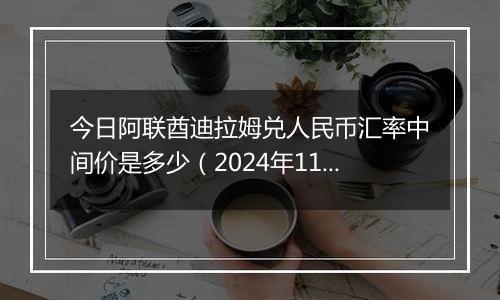 今日阿联酋迪拉姆兑人民币汇率中间价是多少（2024年11月20日）