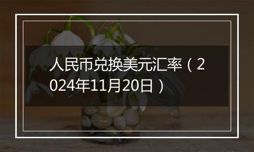 人民币兑换美元汇率（2024年11月20日）