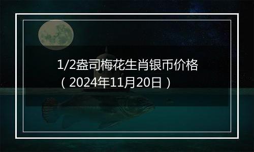 1/2盎司梅花生肖银币价格（2024年11月20日）