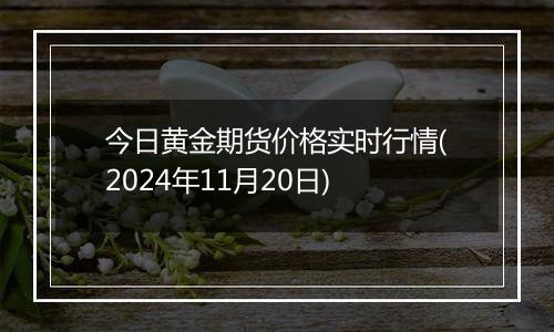 今日黄金期货价格实时行情(2024年11月20日)