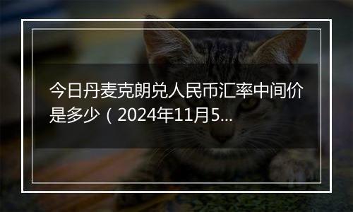 今日丹麦克朗兑人民币汇率中间价是多少（2024年11月5日）