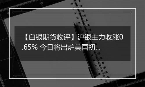 【白银期货收评】沪银主力收涨0.65% 今日将出炉美国初请及房市数据