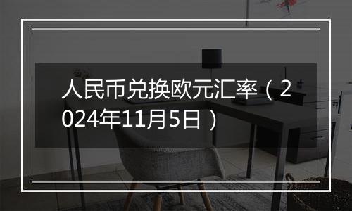 人民币兑换欧元汇率（2024年11月5日）