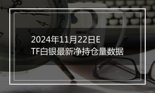 2024年11月22日ETF白银最新净持仓量数据