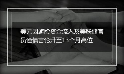 美元因避险资金流入及美联储官员谨慎言论升至13个月高位