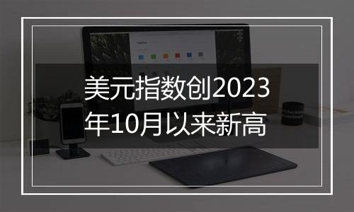 美元指数创2023年10月以来新高