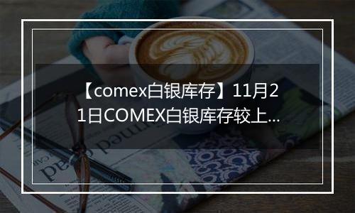 【comex白银库存】11月21日COMEX白银库存较上一日增持36.3吨