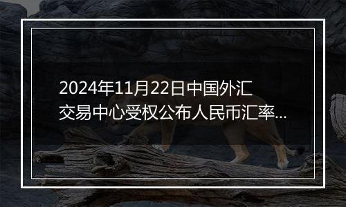 2024年11月22日中国外汇交易中心受权公布人民币汇率中间价公告