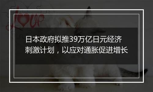 日本政府拟推39万亿日元经济刺激计划，以应对通胀促进增长