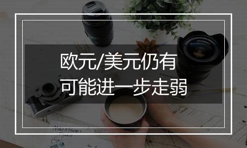 欧元/美元仍有可能进一步走弱