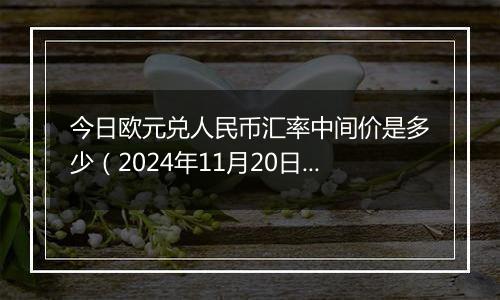 今日欧元兑人民币汇率中间价是多少（2024年11月20日）