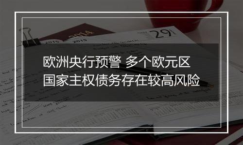 欧洲央行预警 多个欧元区国家主权债务存在较高风险