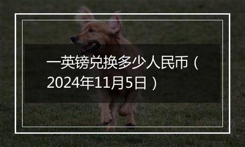 一英镑兑换多少人民币（2024年11月5日）