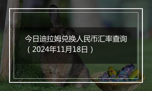 今日迪拉姆兑换人民币汇率查询（2024年11月18日）