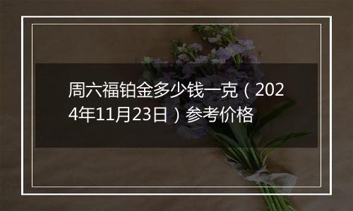 周六福铂金多少钱一克（2024年11月23日）参考价格