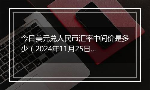 今日美元兑人民币汇率中间价是多少（2024年11月25日）