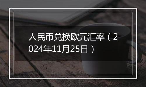 人民币兑换欧元汇率（2024年11月25日）