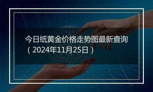 今日纸黄金价格走势图最新查询（2024年11月25日）