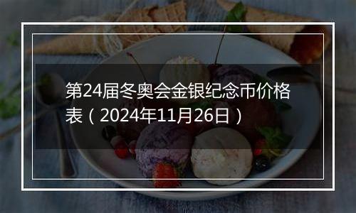 第24届冬奥会金银纪念币价格表（2024年11月26日）