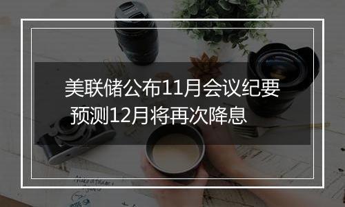 美联储公布11月会议纪要 预测12月将再次降息