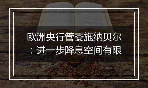 欧洲央行管委施纳贝尔：进一步降息空间有限