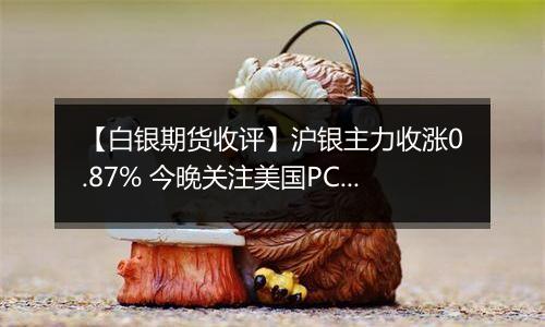 【白银期货收评】沪银主力收涨0.87% 今晚关注美国PCE数据