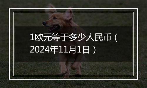 1欧元等于多少人民币（2024年11月1日）