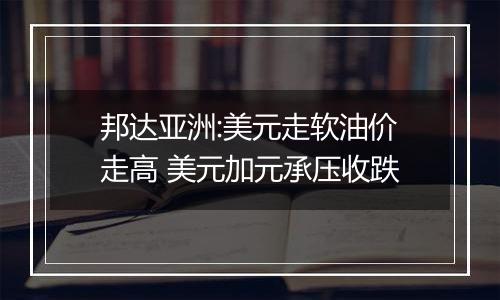 邦达亚洲:美元走软油价走高 美元加元承压收跌