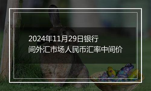 2024年11月29日银行间外汇市场人民币汇率中间价