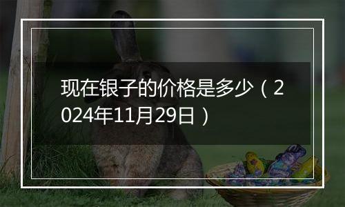 现在银子的价格是多少（2024年11月29日）