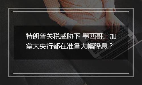 特朗普关税威胁下 墨西哥、加拿大央行都在准备大幅降息？