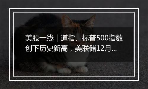 美股一线｜道指、标普500指数创下历史新高，美联储12月会否降息成焦点