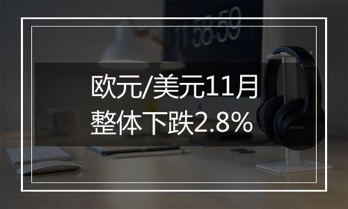 欧元/美元11月整体下跌2.8%