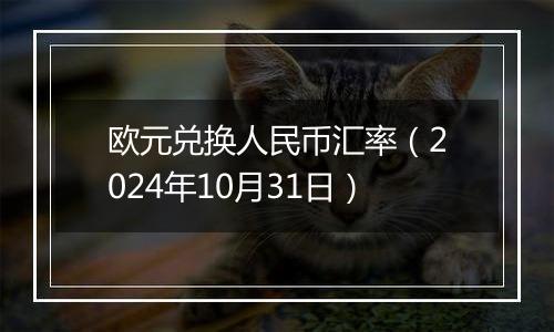 欧元兑换人民币汇率（2024年10月31日）