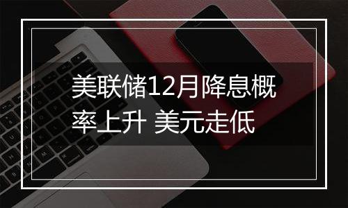 美联储12月降息概率上升 美元走低