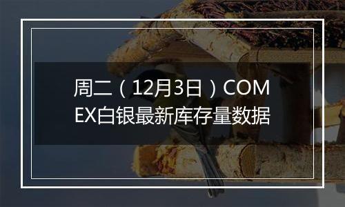 周二（12月3日）COMEX白银最新库存量数据