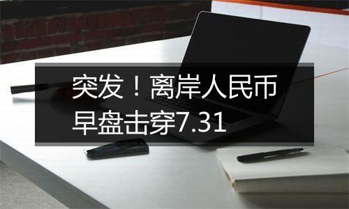 突发！离岸人民币早盘击穿7.31