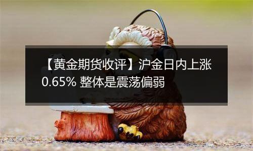 【黄金期货收评】沪金日内上涨0.65% 整体是震荡偏弱