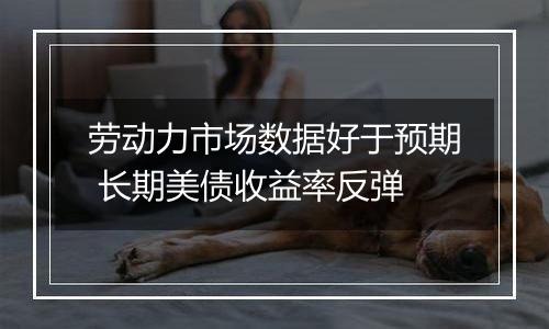 劳动力市场数据好于预期 长期美债收益率反弹